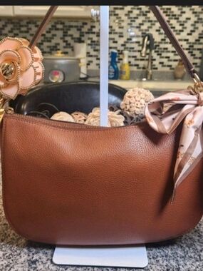 Coach Chelsea Pebbled Brown Leather Shoulder Bag - Women